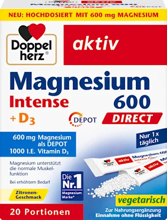 Doppelherz Magnesium Intense 600 + D3 Beutel 20 St 36 g Магній Інтенсив 600 + D3 Львів - фото 1