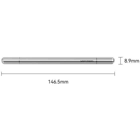 Стилус VENTION 2-in-1 Stylus Pen Gray Aluminum Alloy Type (KQMH0) Винница