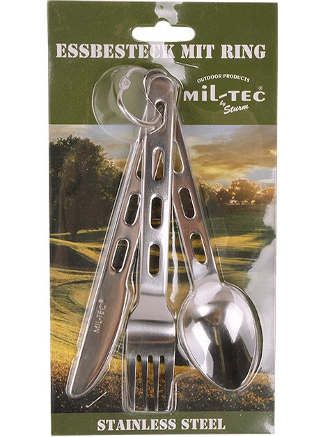 Туристичний Набір Столових приладів 3 предмети Mil-Tec від Sturm (14623000) Нержавіюча сталь Нововолинськ - фото 5
