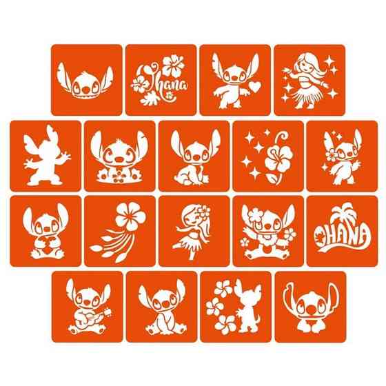 Набор трафаретов для био-тату 