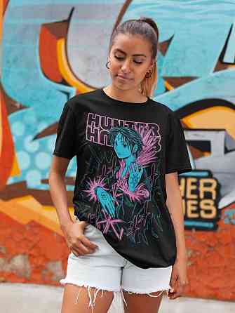 Футболка аниме Охотник × Охотник оверсайз (S/M/L) Черний AnimeJ0991 Днепр