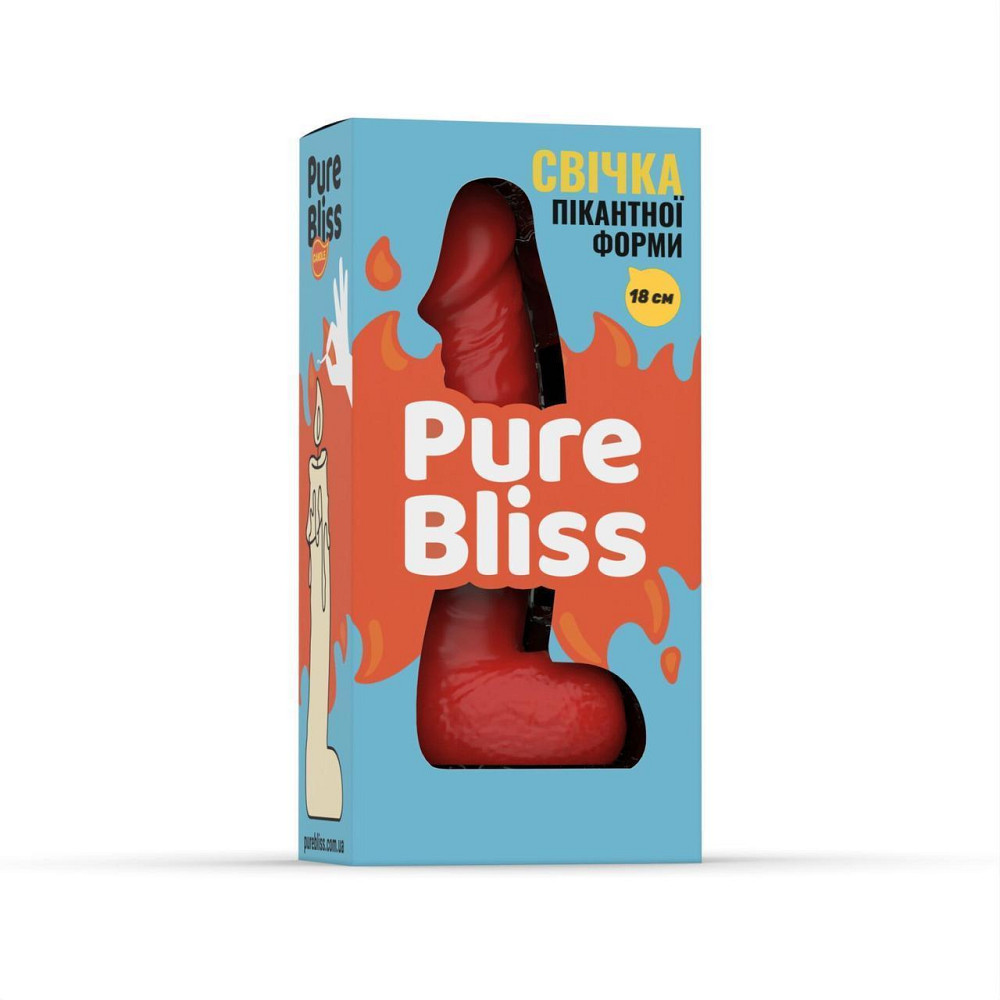 Свеча в виде члена Pure Bliss BIG Red 18 см Sex Aura Киев - изображение 7