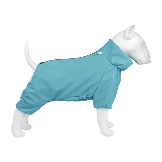 Дощовик для собак WAUDOG Clothes, водонепроникний, XS30, В 43-45 см, С 27-30 см, блакитний Київ