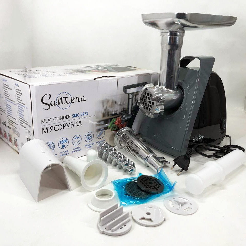 Кращі електро м'ясорубки для дому Suntera, Потужна електро м'ясорубка з насадками GT-29 Львів - фото 9