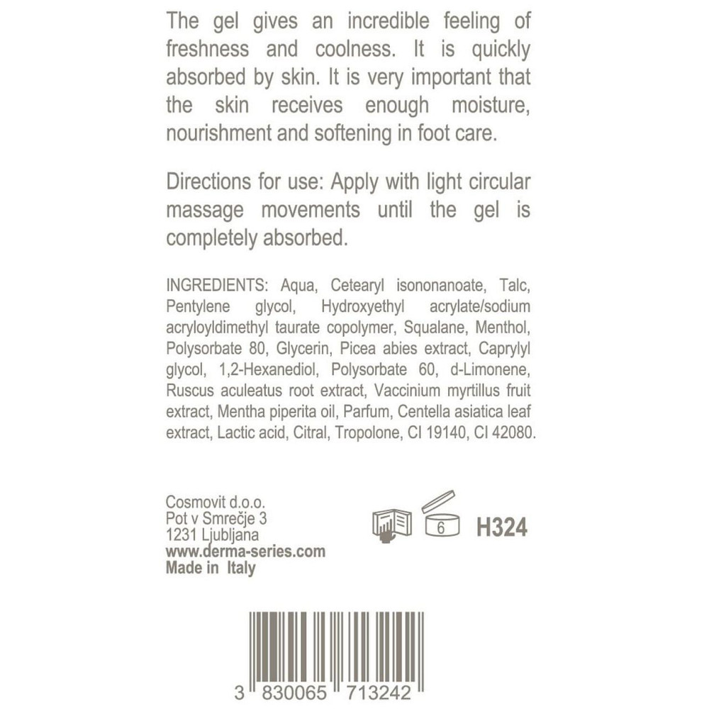 Охолоджуючий гель для ніг REFRESHING FOOT GEL DERMA SERIES 100 мл Дніпро - фото 2