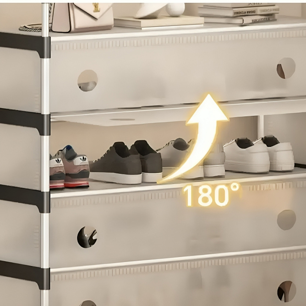 Вішалка для підлоги з полицею для взуття,180х62х28см,Dx6205b,Біла SBR Київ - фото 2