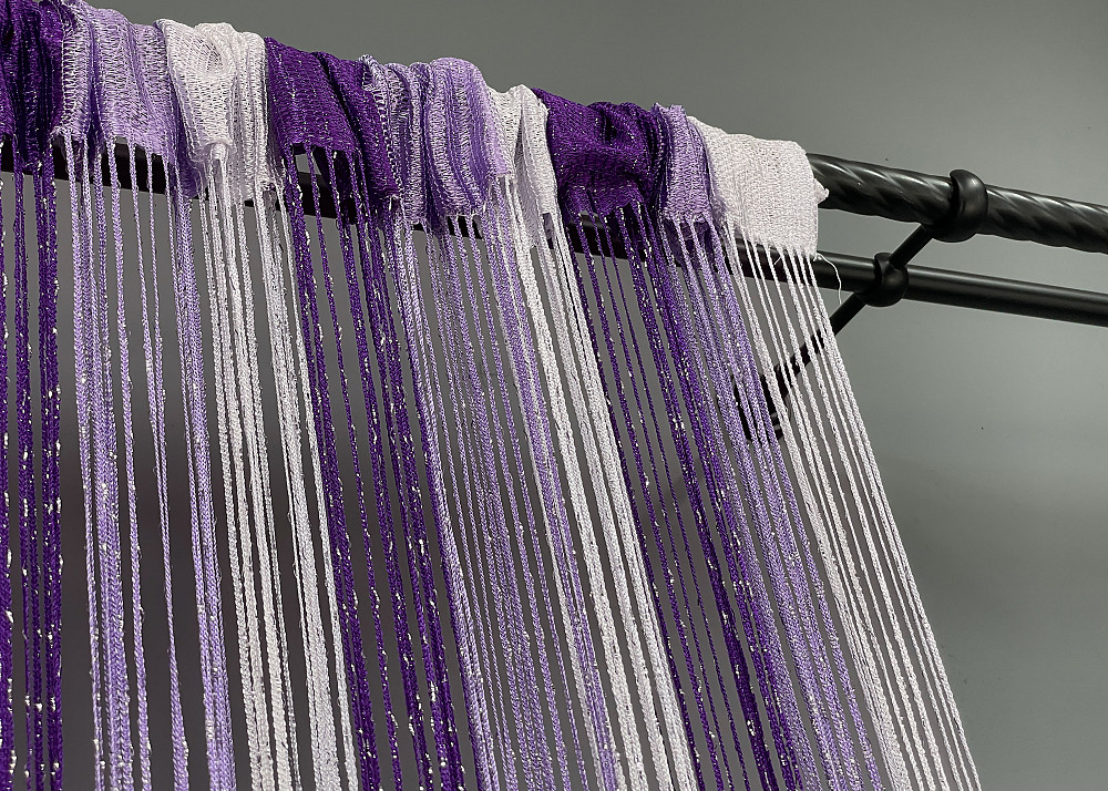 Шторы-нити с люрексом Фиолетовый с сиреневым и белым 300х300см 1 шт (61-081) Киев - изображение 7