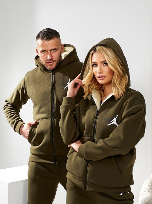 Мужской базовый теплый повседневный костюм трехнить на флисе Одесса - изображение 2