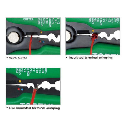 Затиск для клем Toptul та зняття ізоляції 205мм (DKAA2226) Вінниця - фото 3