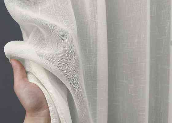 Тюль VR-Textil 876т Лен Бежевый 270х170 см (43-288) Киев