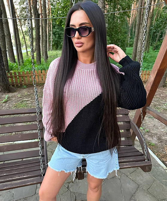 Жіночий модний светр двоколірний. 44-56р Київ - фото 5