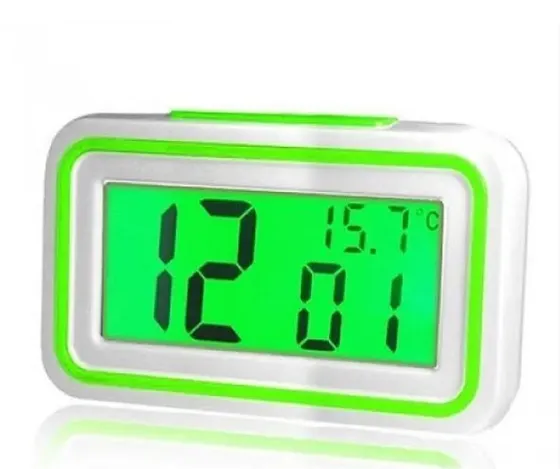 Голосовые часы, будильник UKC KK-9905 TR White/Green Коломия