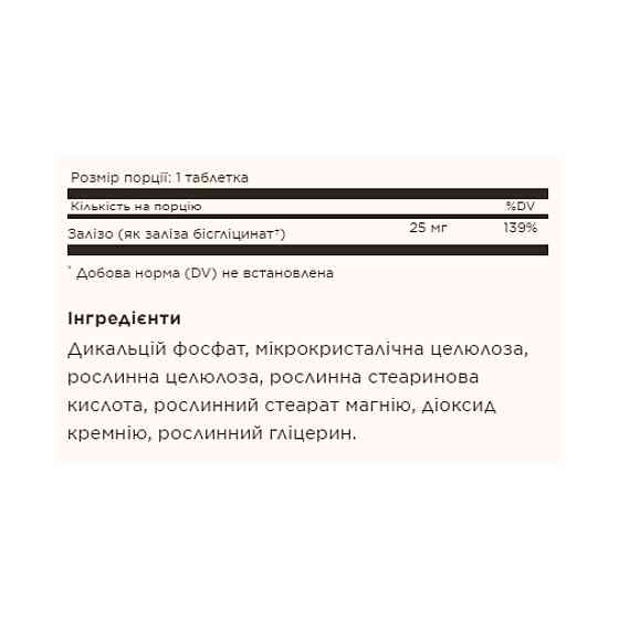 Железо Solgar Chelated Iron 100 таб Киев