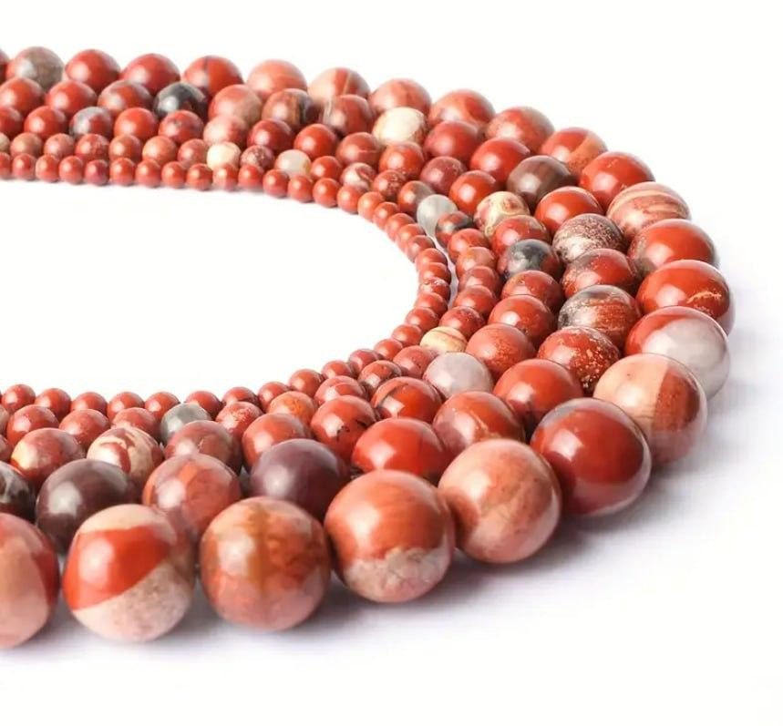 Нитка намистин з червоної яшми 8 мм – 45 шт. Київ - фото 3