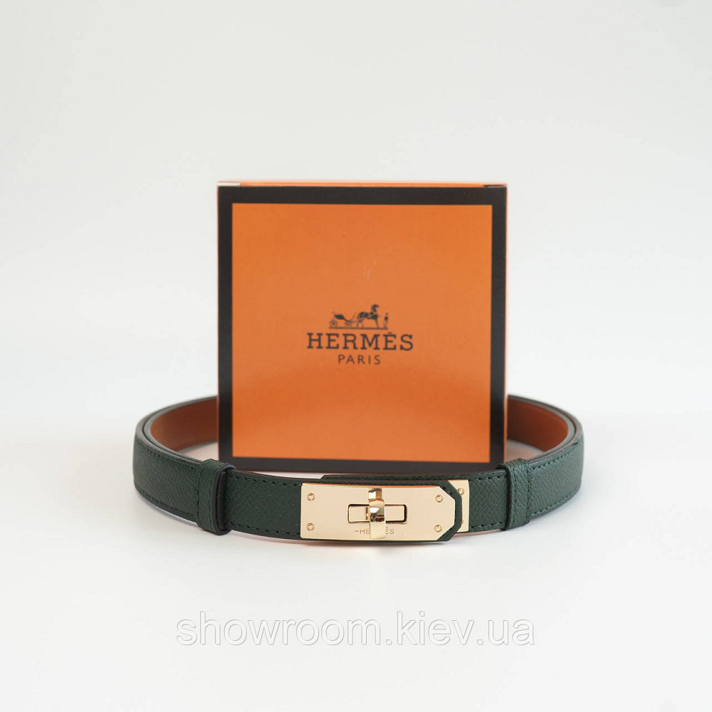 Жіночий ремінь шкіряний Hermes Гермес (280-1) зелений Київ - фото 2