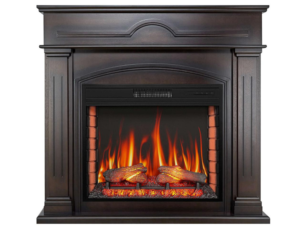 Каминокомплект ArtiFlame December AF28S махагон коричневый антик с обогревом и звуком горения огня Львов - изображение 2