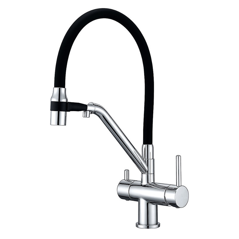 Кухонний змішувач KOER KB-72006-01 із силіконовим виливом та виходом для питної води (KR3379) Чернівці - фото 1