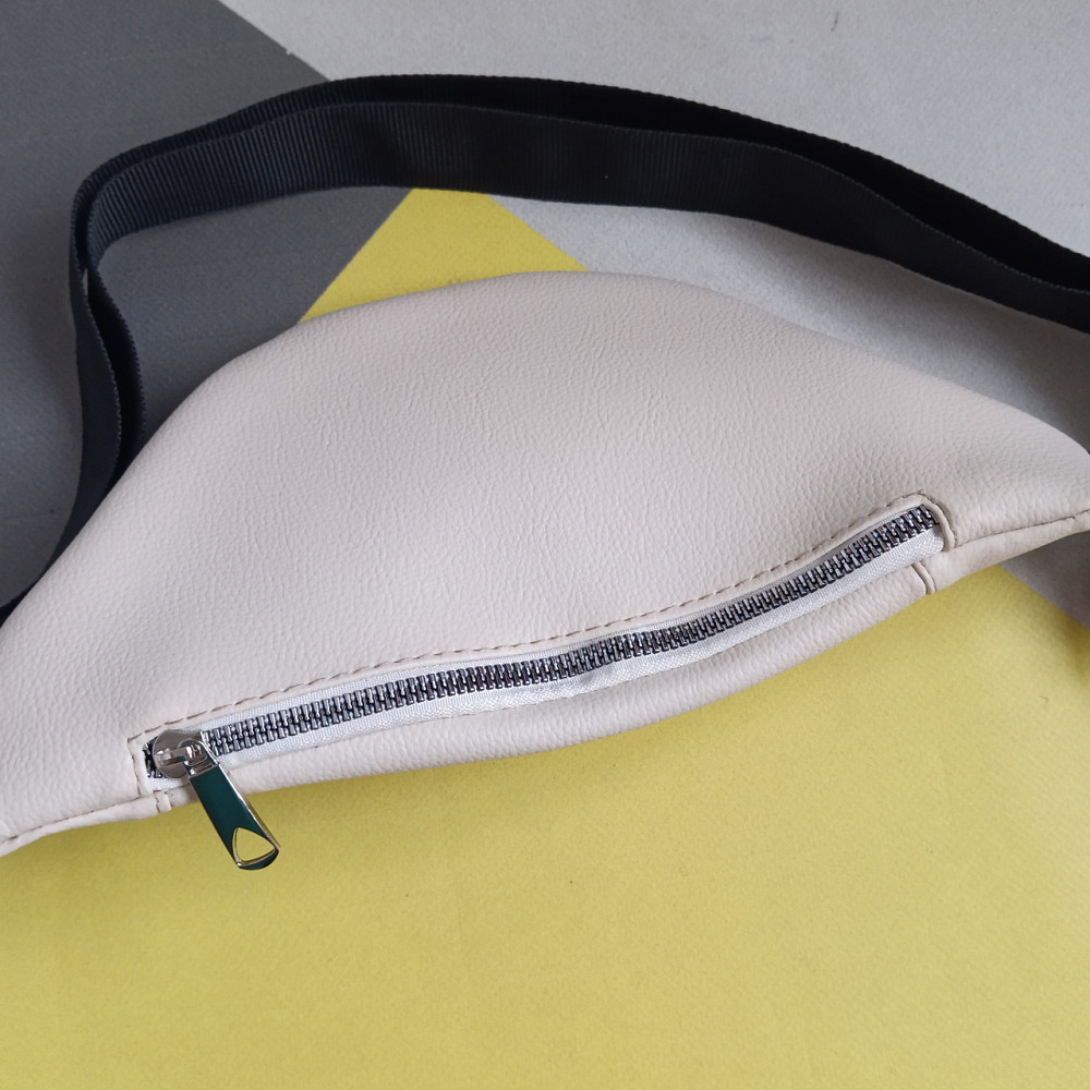 Сумка жіноча бананка кремова поясна сумка Київ - фото 3