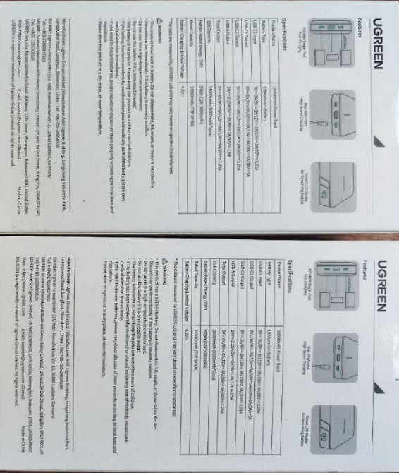 Ugreen 25000Мач 145w и 200W ноутбука iphone лучше Baseus/Anker/ZMI Mi Київ - фото 5