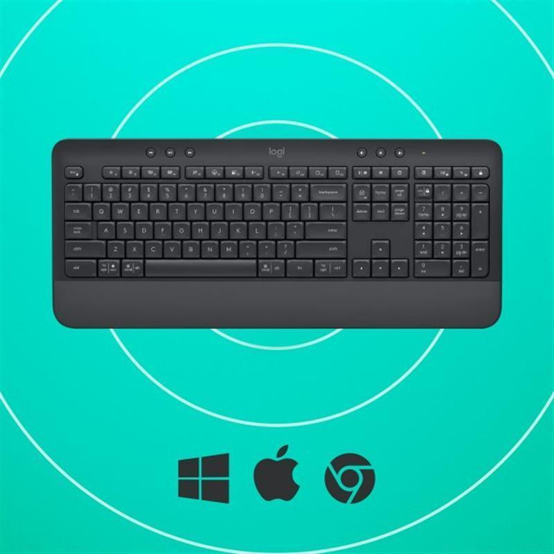 Клавіатура бездротова Logitech Signature K650 US Graphite USB (920-010945) Сірий Харків - фото 6