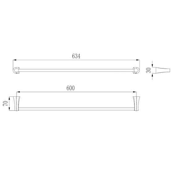 Держатель для полотенец IMPRESE CUTHNA stribro хром Киев