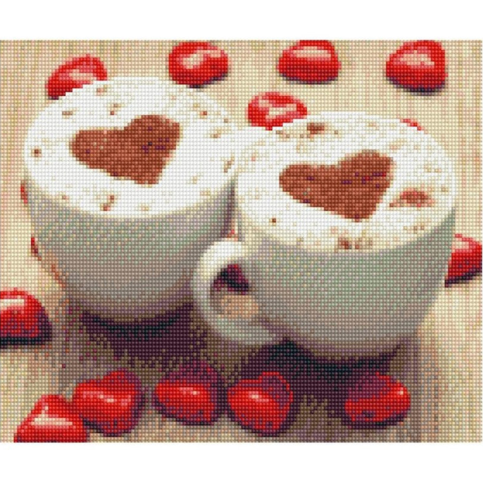 Алмазна мозаїка "Кава для закоханих" HX052, 30х40 см Вінниця - фото 1