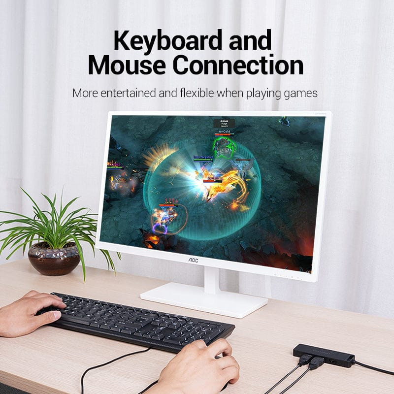 Хаб USB 2.0 -> 4xUSB 2.0, 0.15м, Black Vention Винница - изображение 6