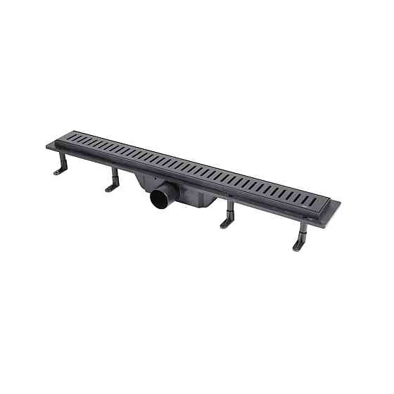 Трап Qtap Dry FA304-700MBLA лінійний із сухим закривом і неіржавкою решіткою 700х73 Київ