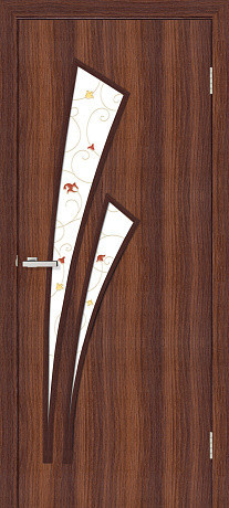 Межкомнатные двери Омис Триумф ЗС+КМ Орех 900х2000 мм Киев - изображение 1