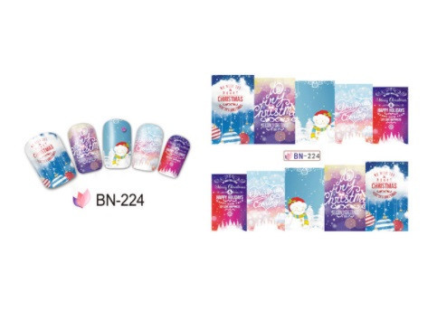 На ногти новогодние слайдеры, размер стикера 6*5см, инструкция по применению есть в описании Киев - изображение 1