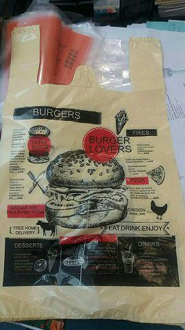 Пакет майка поліетиленова (тип FA) 320 (2*80)*550/0.013 BURGERS Леомі (100 шт.) Харків - фото 1