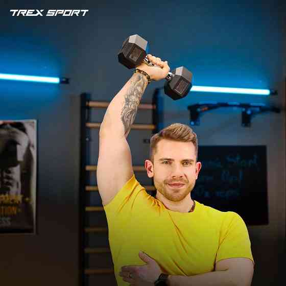 Гантеля шестигранна прогумована TX-125RD Trex Sport 12,5кг Киев