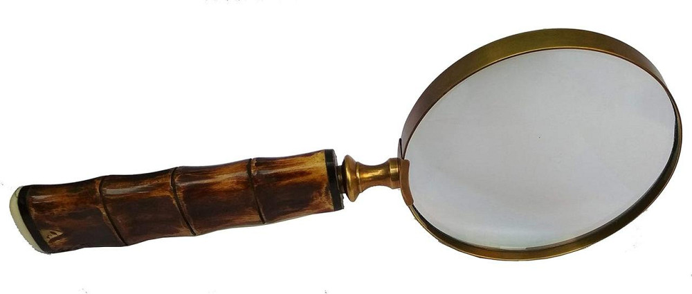 Ручная линза Deconoor 10X с антикварной латунной лупой, для чтения, монет и марок, с костяной ручкой Киев - изображение 3