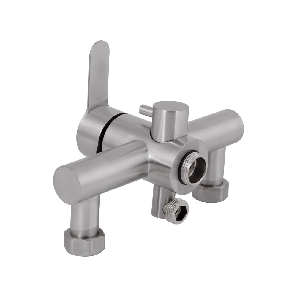 Змішувач для ванни Brinex Pure 005 з довгим поворотним виливом (з душовим гарнітуром) Nickel BRIPUR005NKL Київ - фото 13