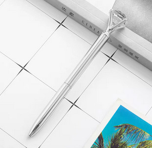 Ручка кулькова срібляста Кристал Київ - фото 1