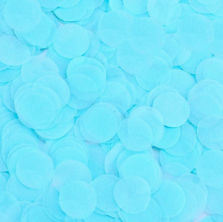 Конфетті кружечки із паперу 10 г 25 мм блакитний Київ - фото 1