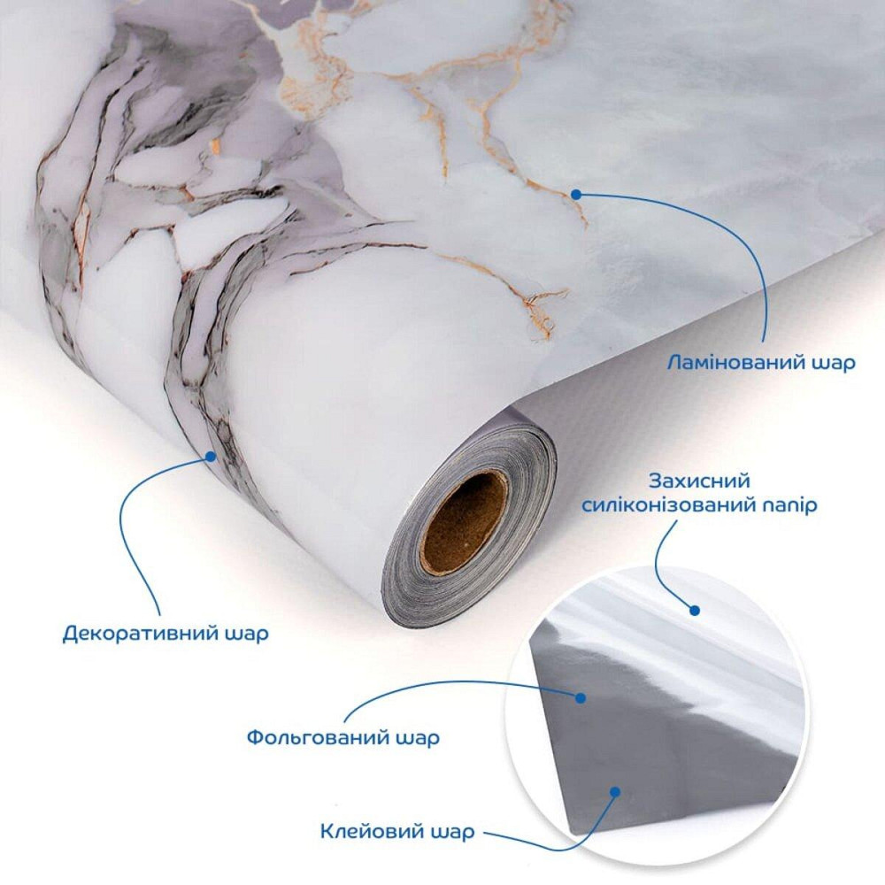 Пленка на самоклейке 60см х 3м SW-00002633 Днепр - изображение 2