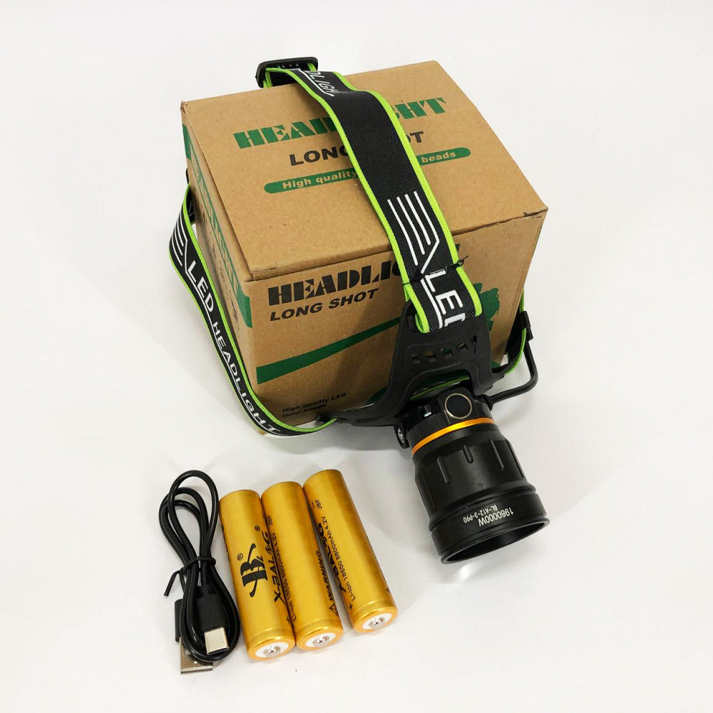 Фонарик диодный налобный Bailong, Водонепроницаемый фонарик, Надежный налобный фонарь на лоб KW-19 Львов - изображение 7