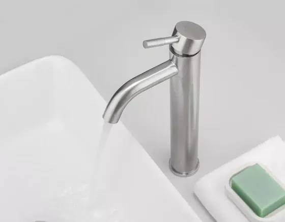 Смеситель для умывальника высокий WEZER EKO11С-01 сатин Киев