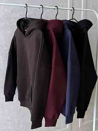 Жіноче базове оверсайз худі турецьке тринитка пін'є Темний шоколад Одеса