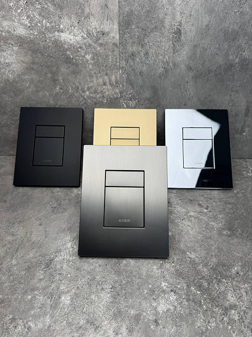 Панель змиву KOER KT-0607-12 157x198x3mm пластикова, кнопка квадратна (колір матове золото) (KR5715) Київ - фото 6