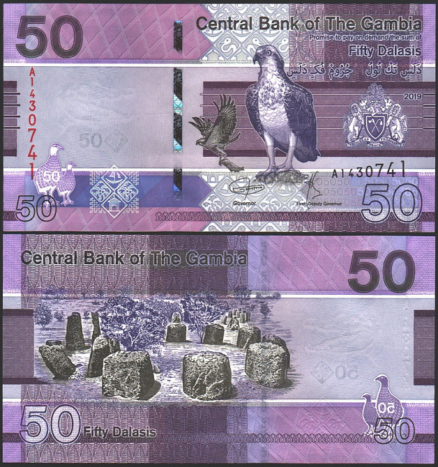 Гамбія 50 даласи 2019 UNC Полтава - фото 1