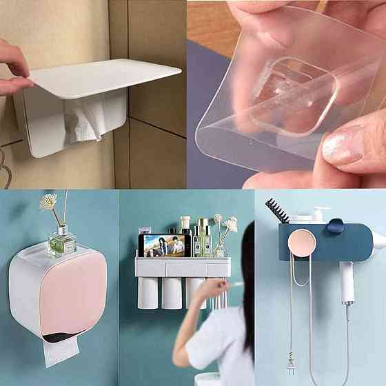 Прозорі самоклеючі крючки для стіни 5 шт 6x6 см Київ