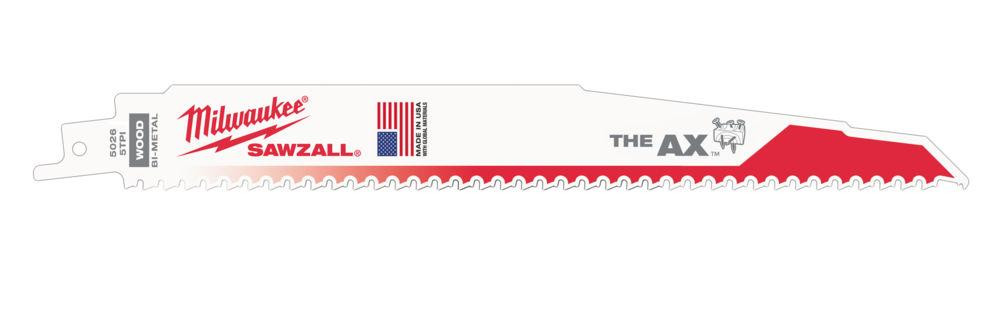 Полотно для шабельних пил AX FANG TIP MILWAUKEE, 230х5,0 мм, (5 шт.) (деревина з цвяхами) Одеса - фото 3