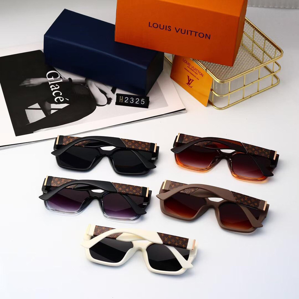 Женские солнцезащитные очки LV (1324) brown Киев - изображение 3