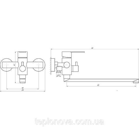 Змішувач для ванни Globus Lux RING SR-208 Чернівці