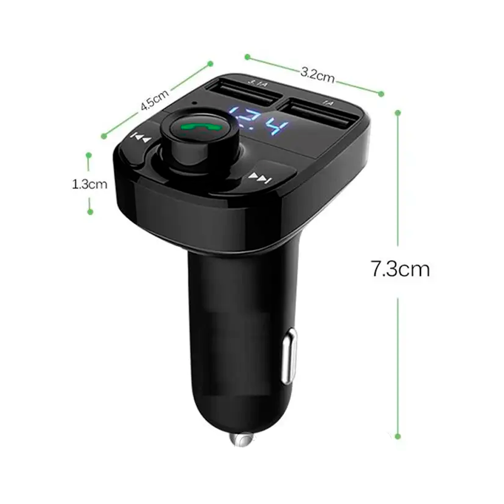 ФМ-трансмиттер с Bluetooth, CAR X8 BT, с 2-мя USB / Автомобильный FM модулятор с подсветкой Киев - изображение 9