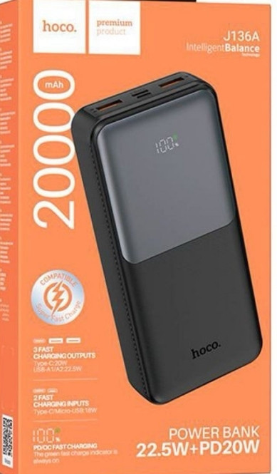 Hoco J136A PowerBank 20000mAh. Харків - фото 3