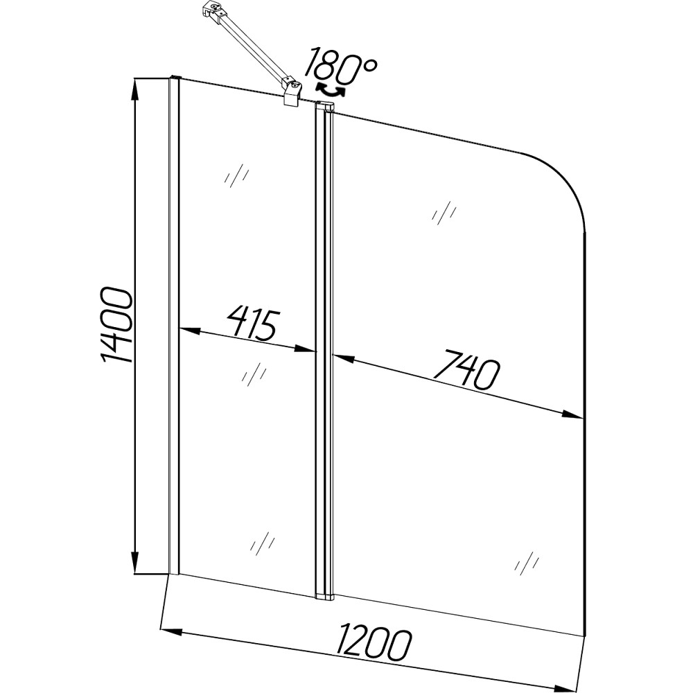 Шторка для ванної ENZA 120TCВ.Mosaic (120B.Mosaic) BRAVO (1уп.) Тернополь - изображение 7