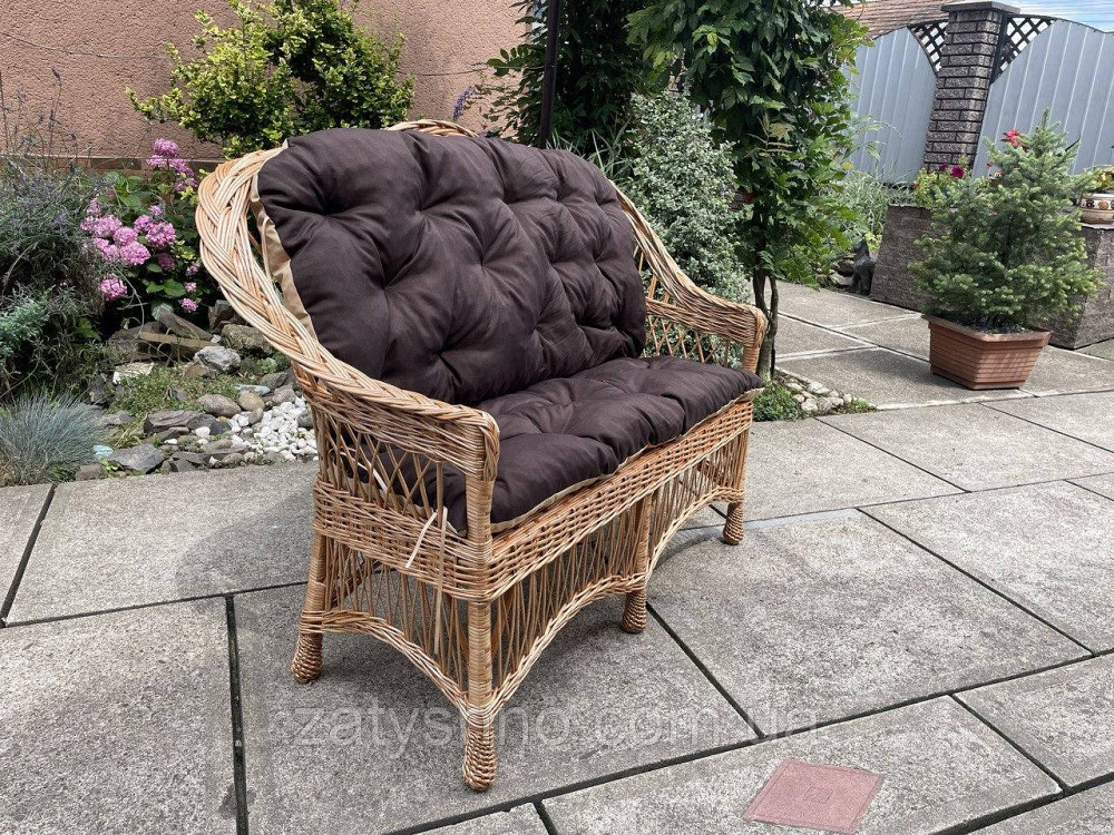 Диван плетений з лози з накидкою на 2 сторони Київ - фото 9